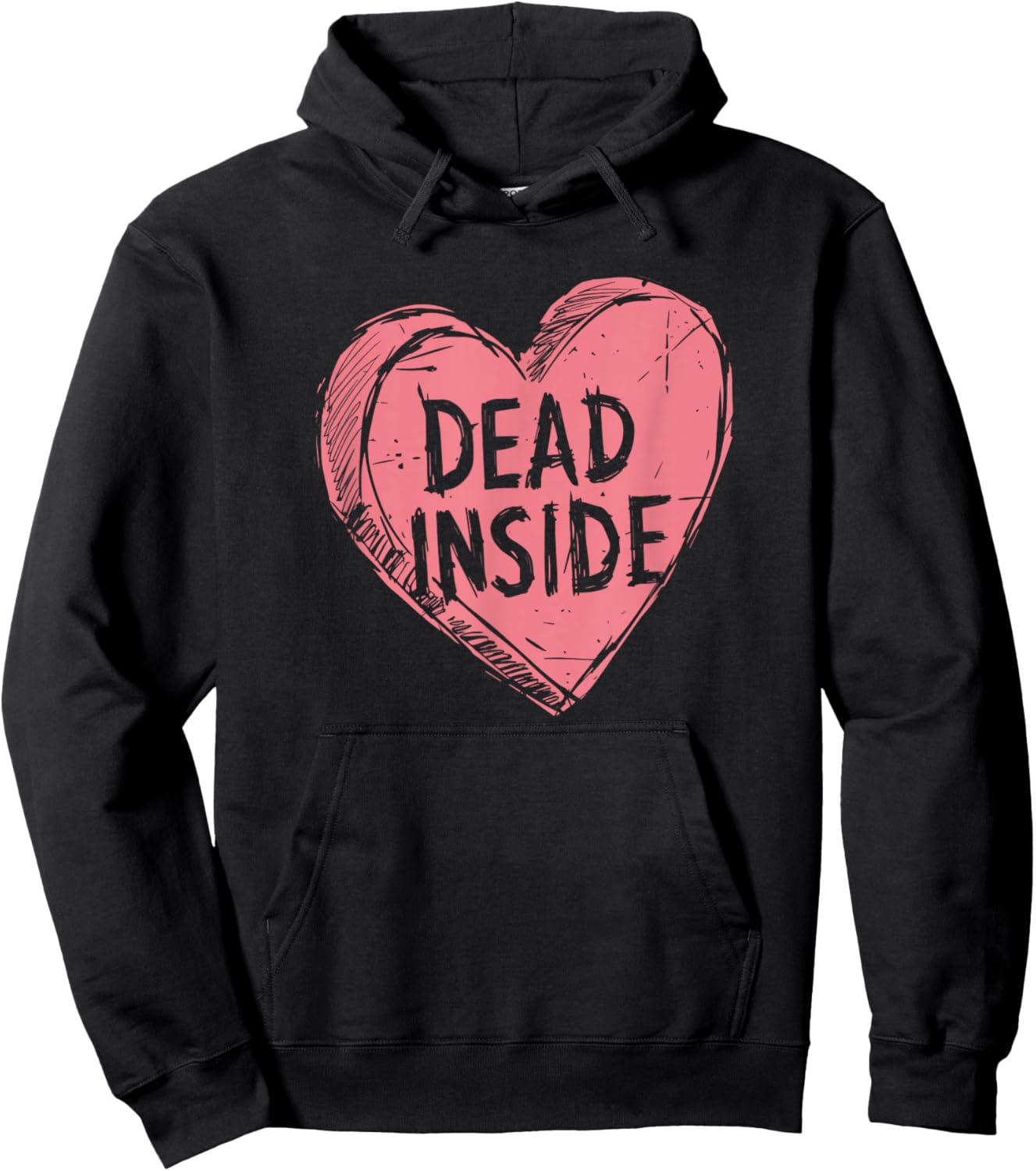 Anti Valentines | Dead Inside Hoodie - Hoodie | Black