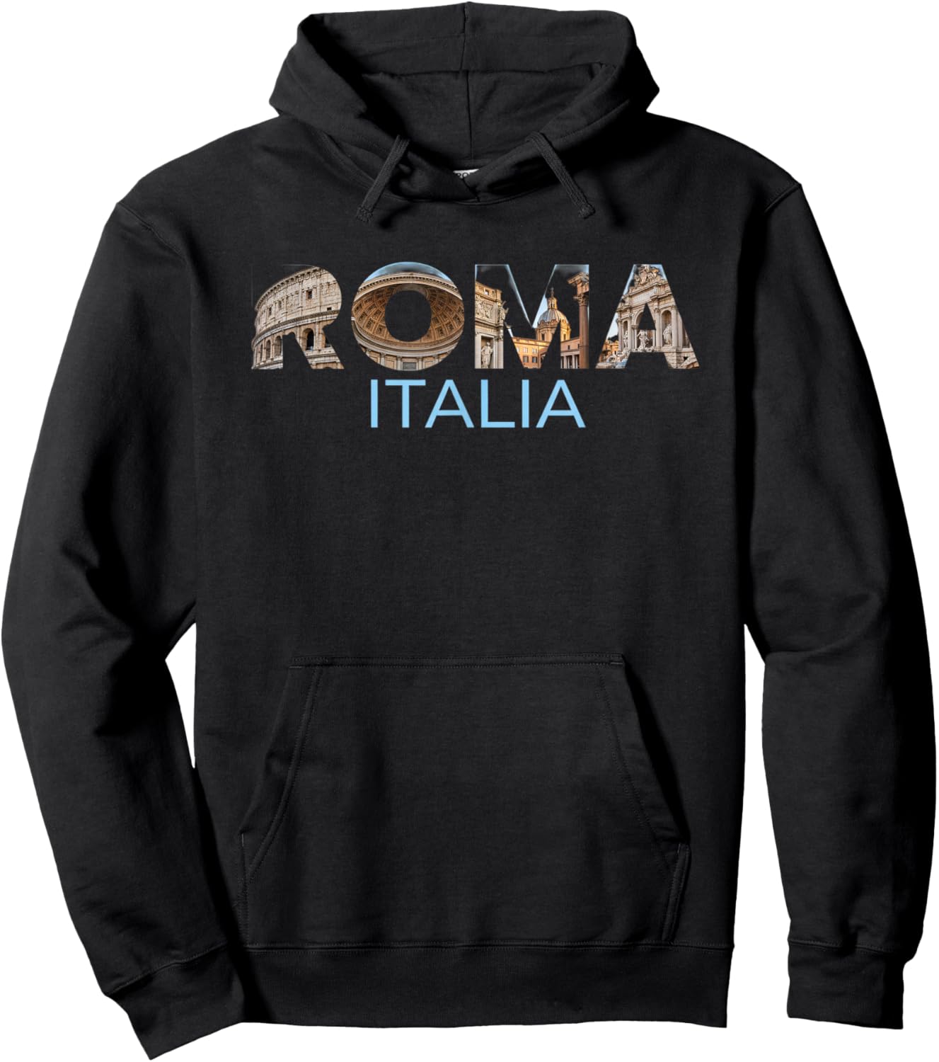 Roma Italia Rome Italy Travel Landmark Souvenir Hoodie - Hoodie | Black