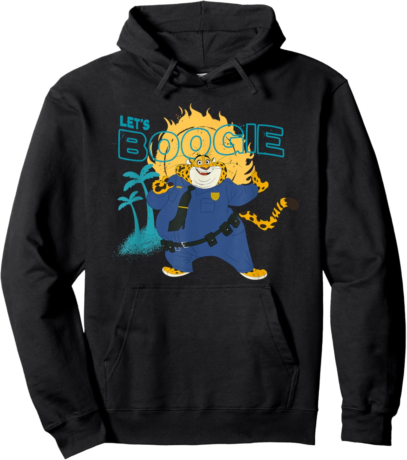 Disney Zootopia 2 Let's Boogie Officer Clawhauser Dancing Hoodie - Hoodie | Black