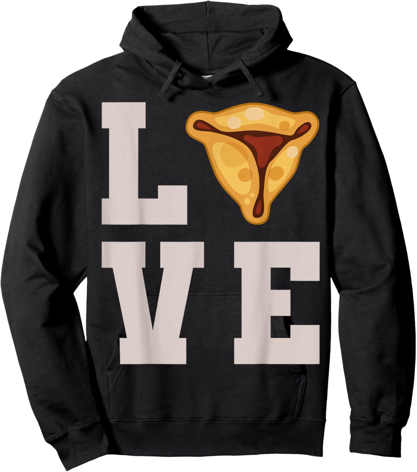 Love Hamantash Hamantaschen Happy Purim PJS Jewish Holidays Hoodie - Hoodie | Black