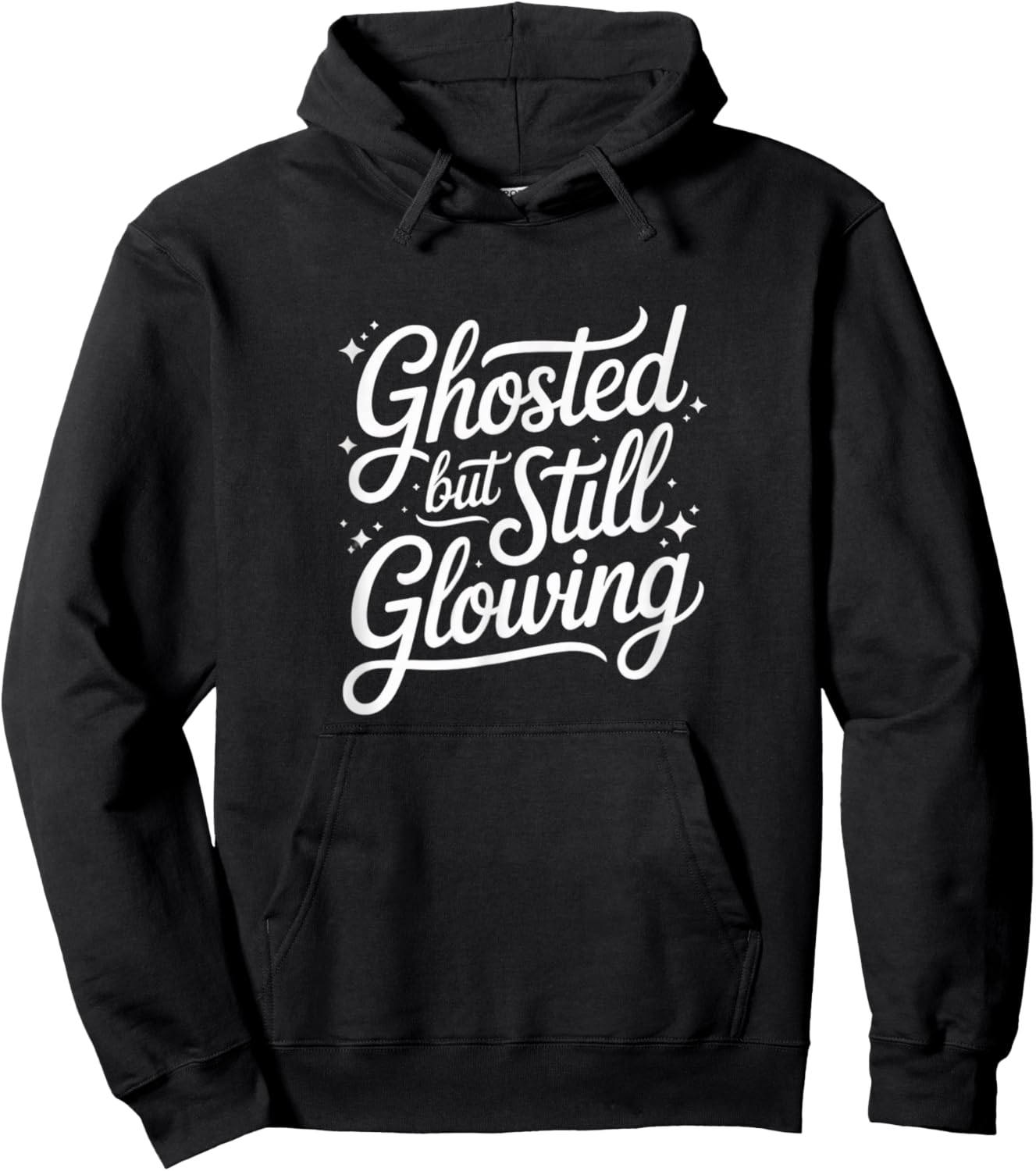 Ghosted But Still Glowing Funny Single Humor Retro Hoodie - Hoodie | Black