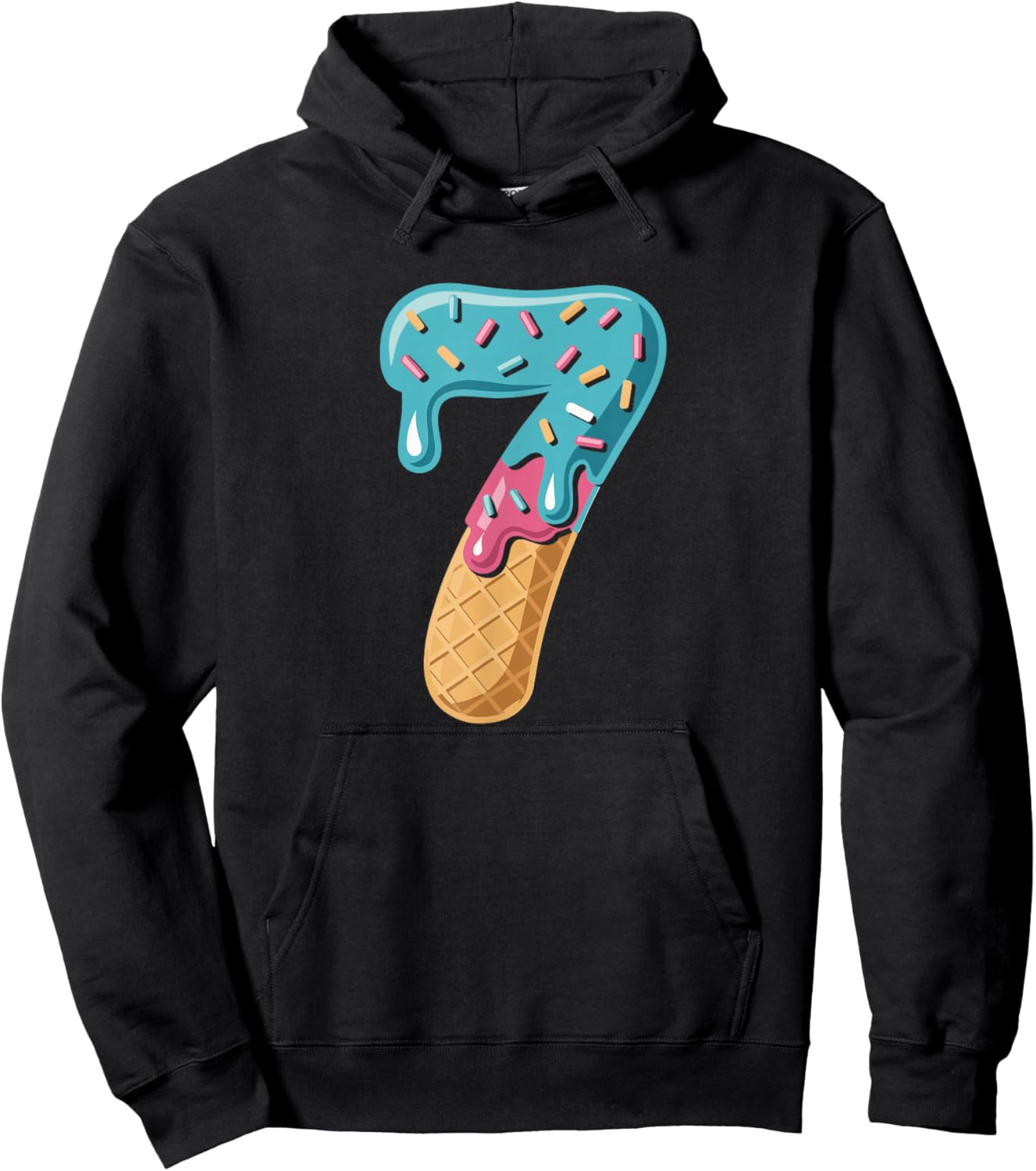 67 Ice Cream Drip Meme Funny Six Seven Matching Partner 2of2 Hoodie - Hoodie | Black