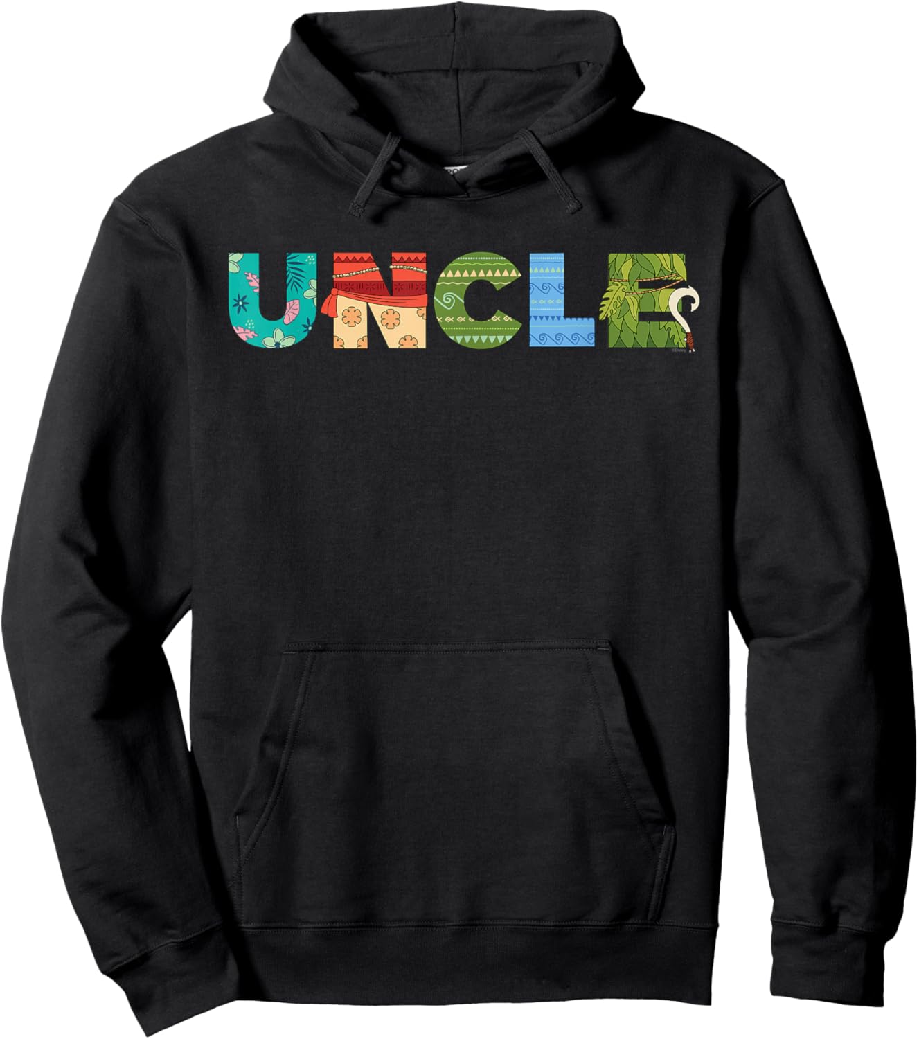 Disney Moana Letters Uncle Birthday Gift Family Disney Trip Hoodie - Hoodie | Black