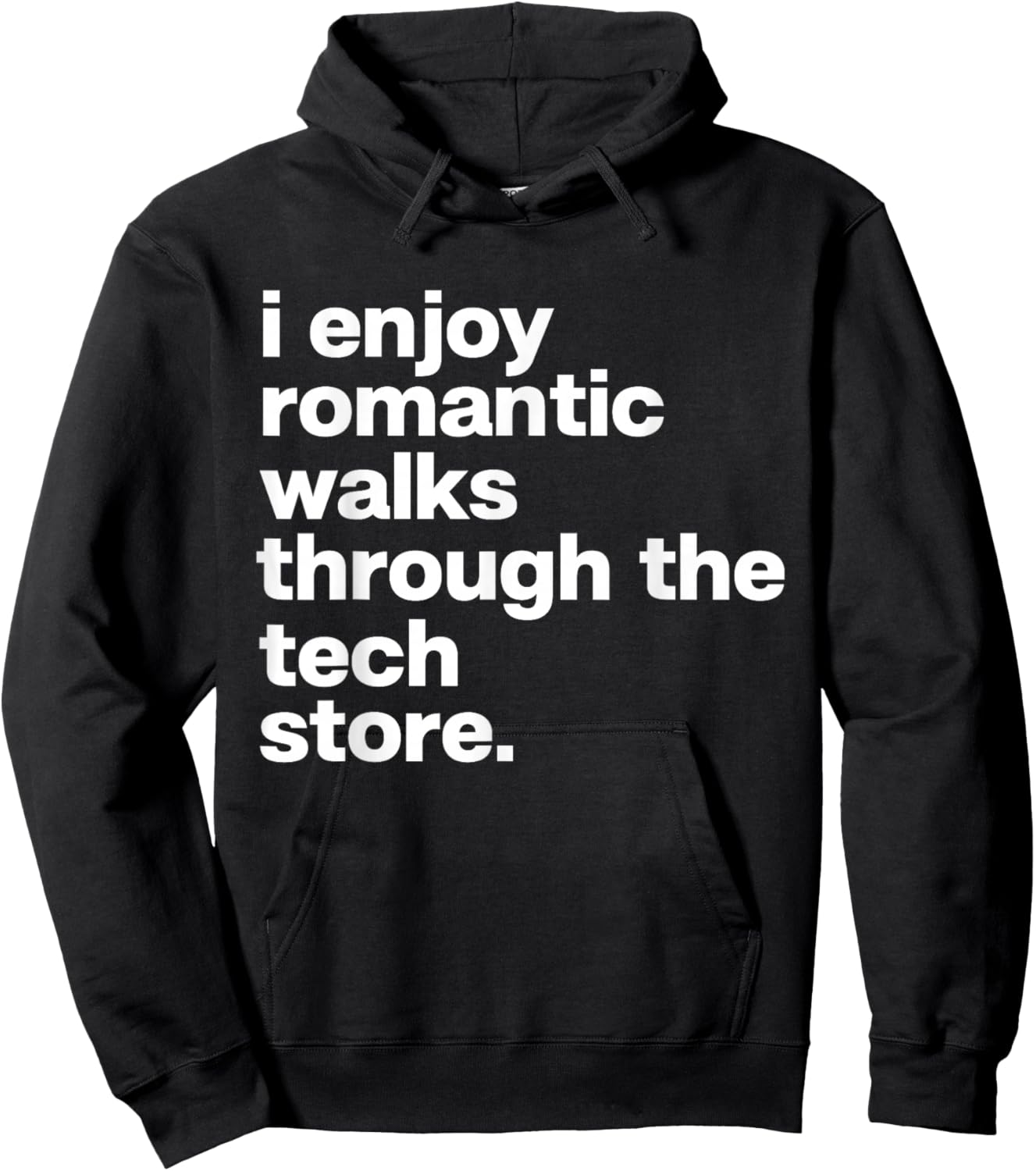 Romantic Walks Through Tech Store Funny Dad Tech Lover Hoodie - Hoodie | Black