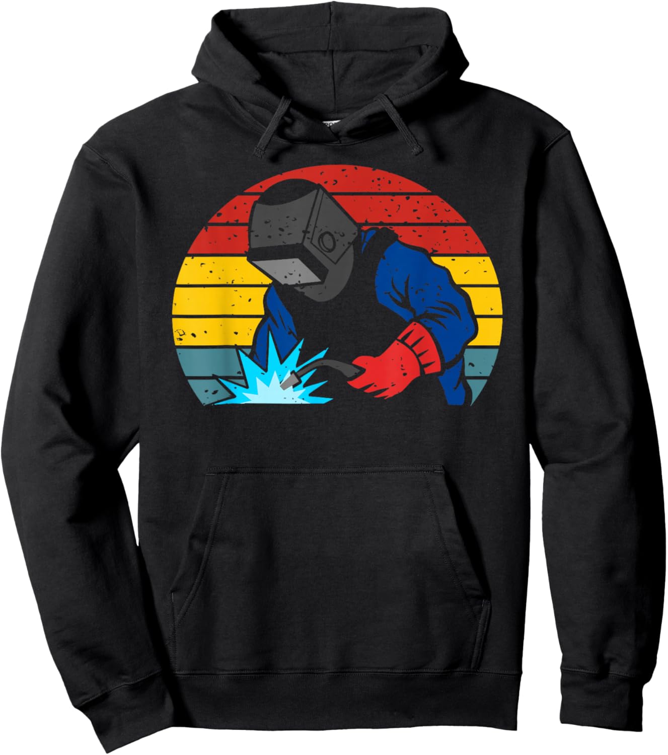 Retro Vintage Welding Welder Dad Men Hoodie - Hoodie | Black