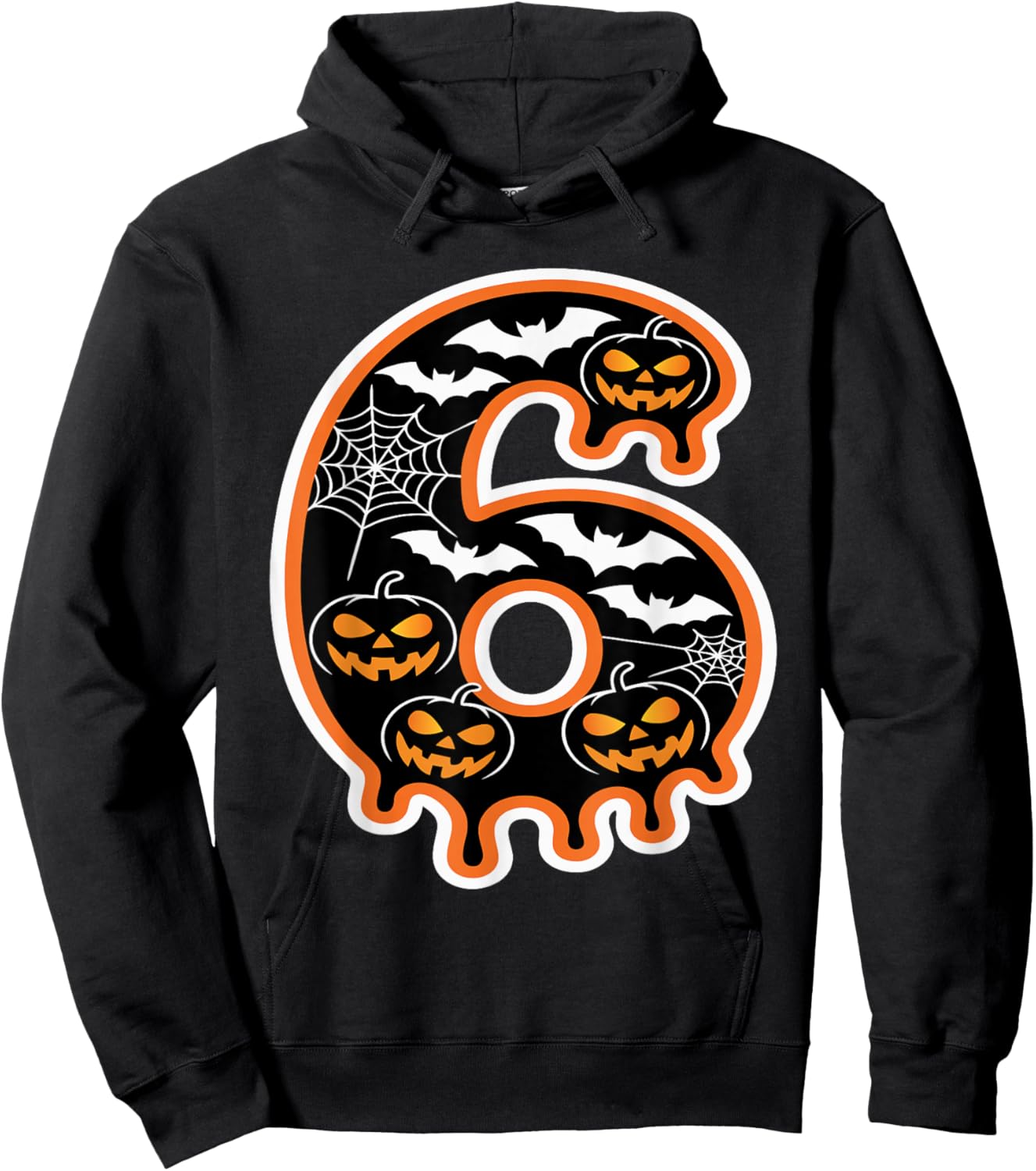 Funny Halloween Number Six Costume Couple Matching Design Hoodie - Hoodie | Black
