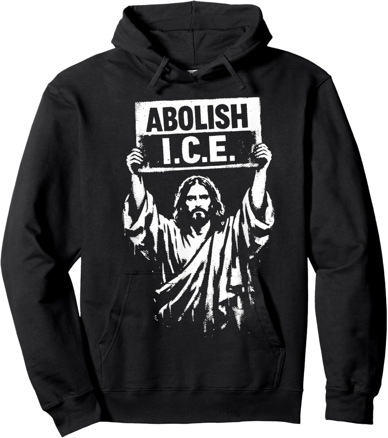 Retro Abolish ICE Jesus ICE Women Hoodie - Hoodie | Black
