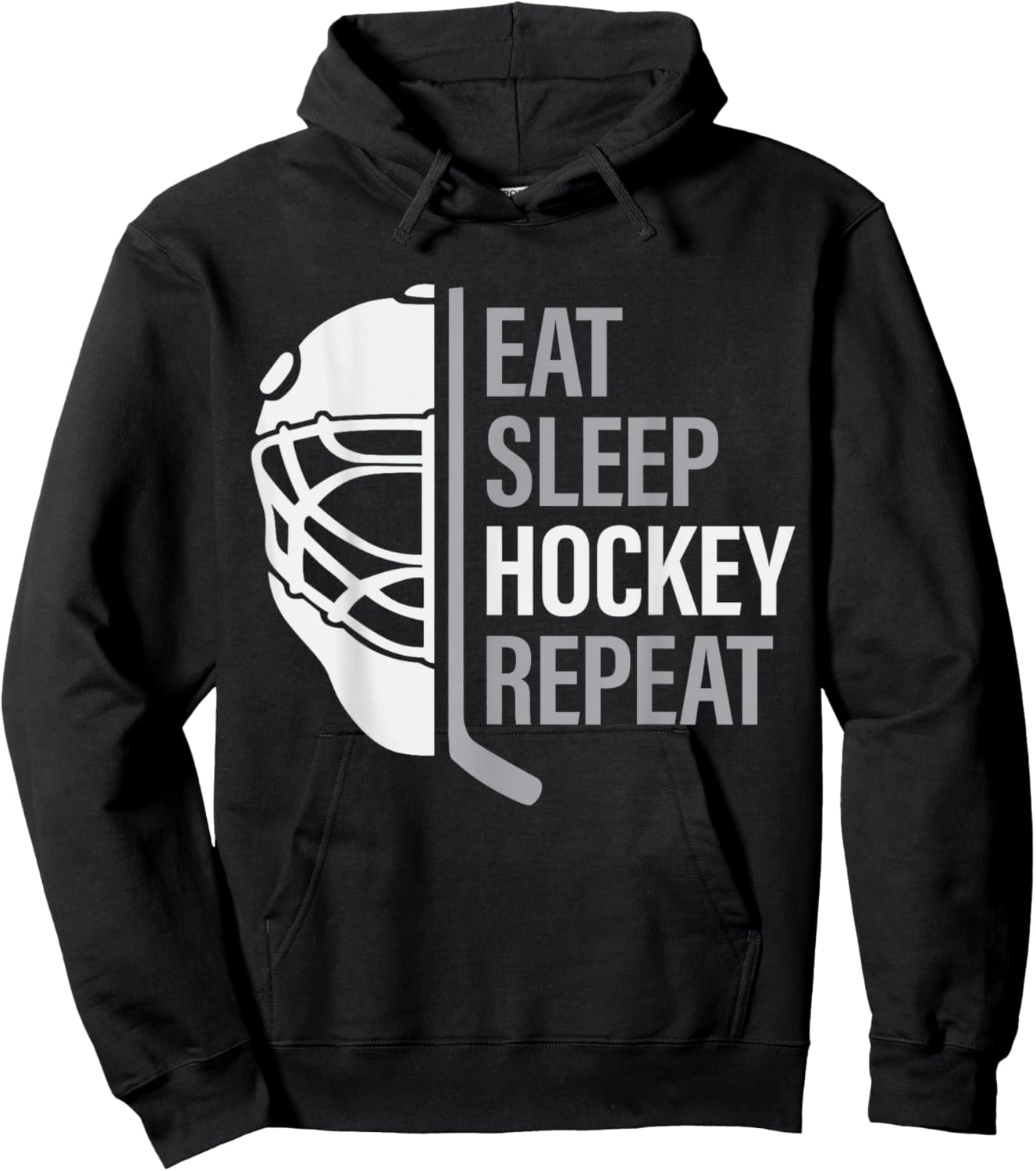 Ice Hockey Player Eat Sleep Hockey Repeat & Youth Hoodie - Hoodie | Black