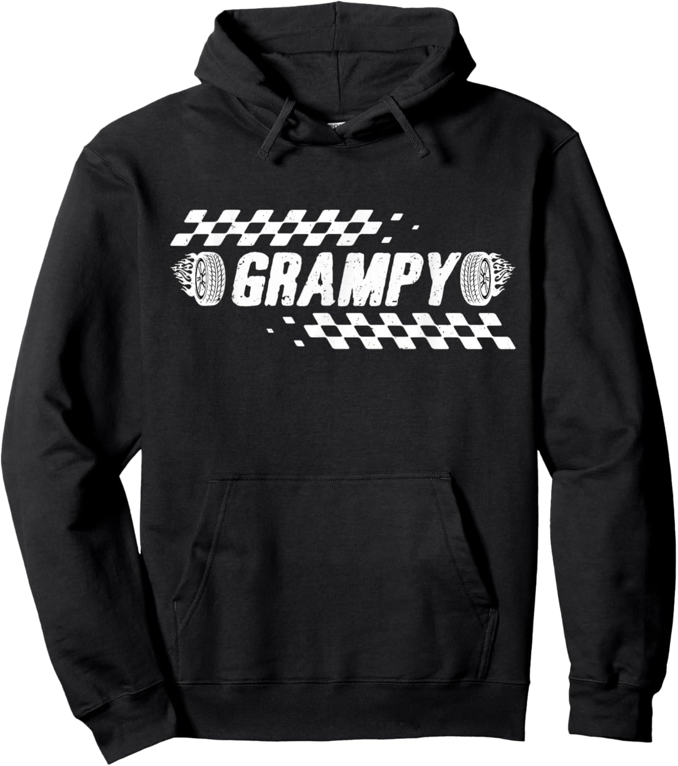 Grampy Racing Race Car Family Birthday Matching Hoodie - Hoodie | Black