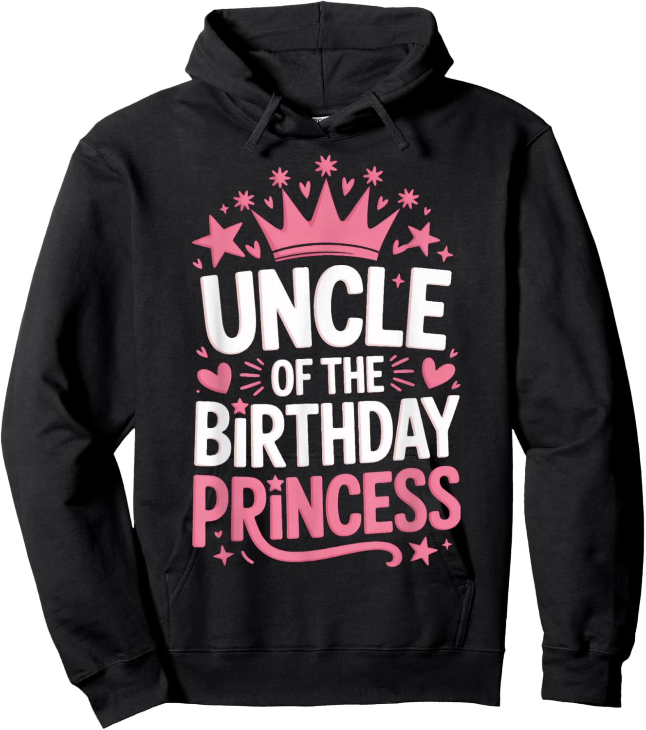 Uncle of The Birthday Princess Family Party Celebration Hoodie - Hoodie | Black