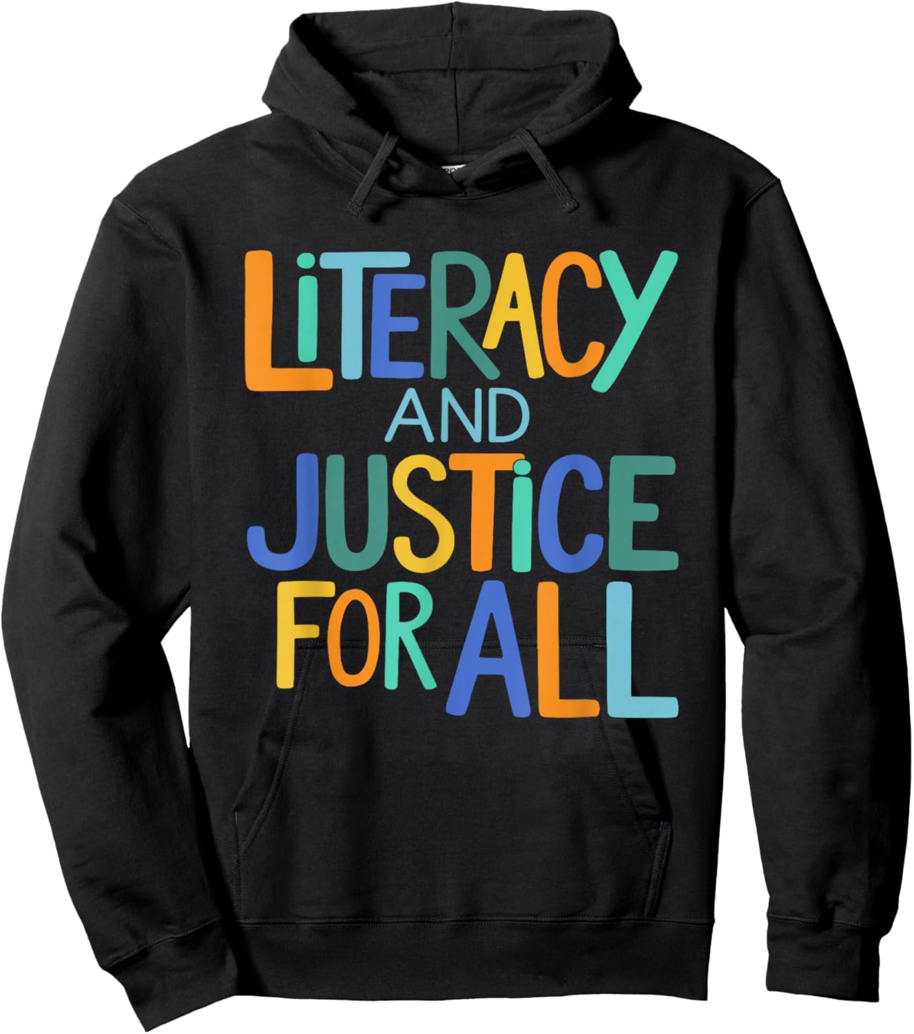 Reading Book Club Literacy and Justice for All Librarian Hoodie - Hoodie | Black