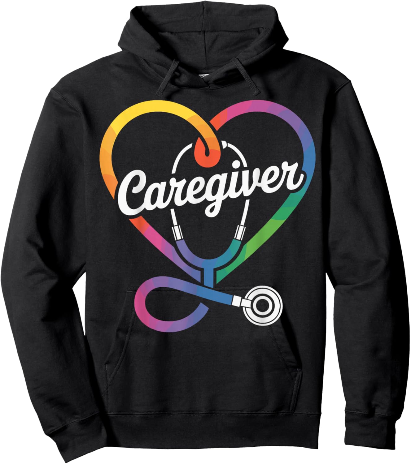 Caregiver Heart Hoodie - Hoodie | Black