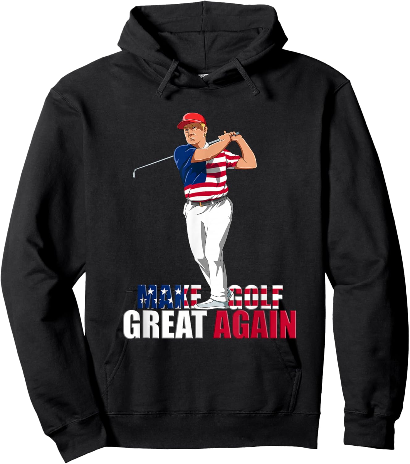 Make Golf Great Again - USA Trump Golf Hoodie - Hoodie | Black