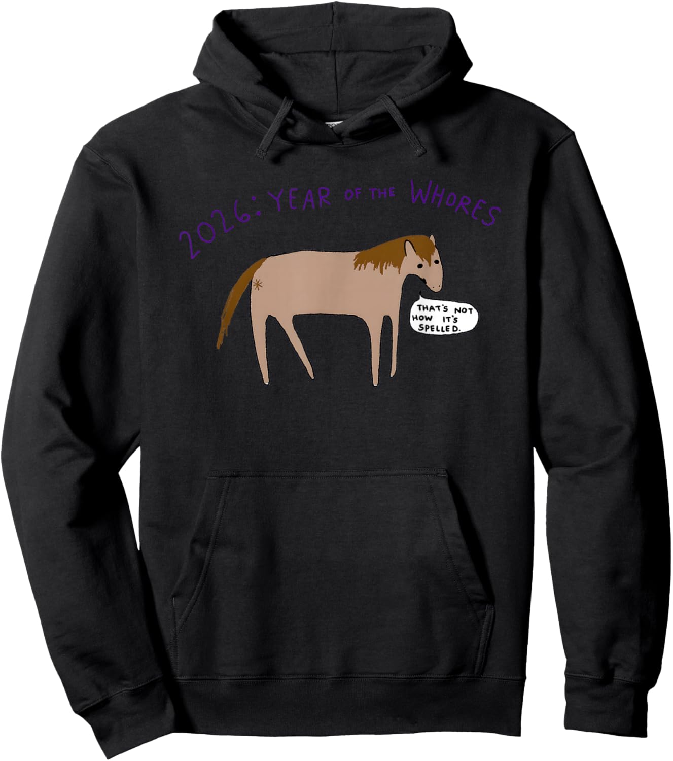 2026 Year of The Whores Hoodie - Hoodie | Black