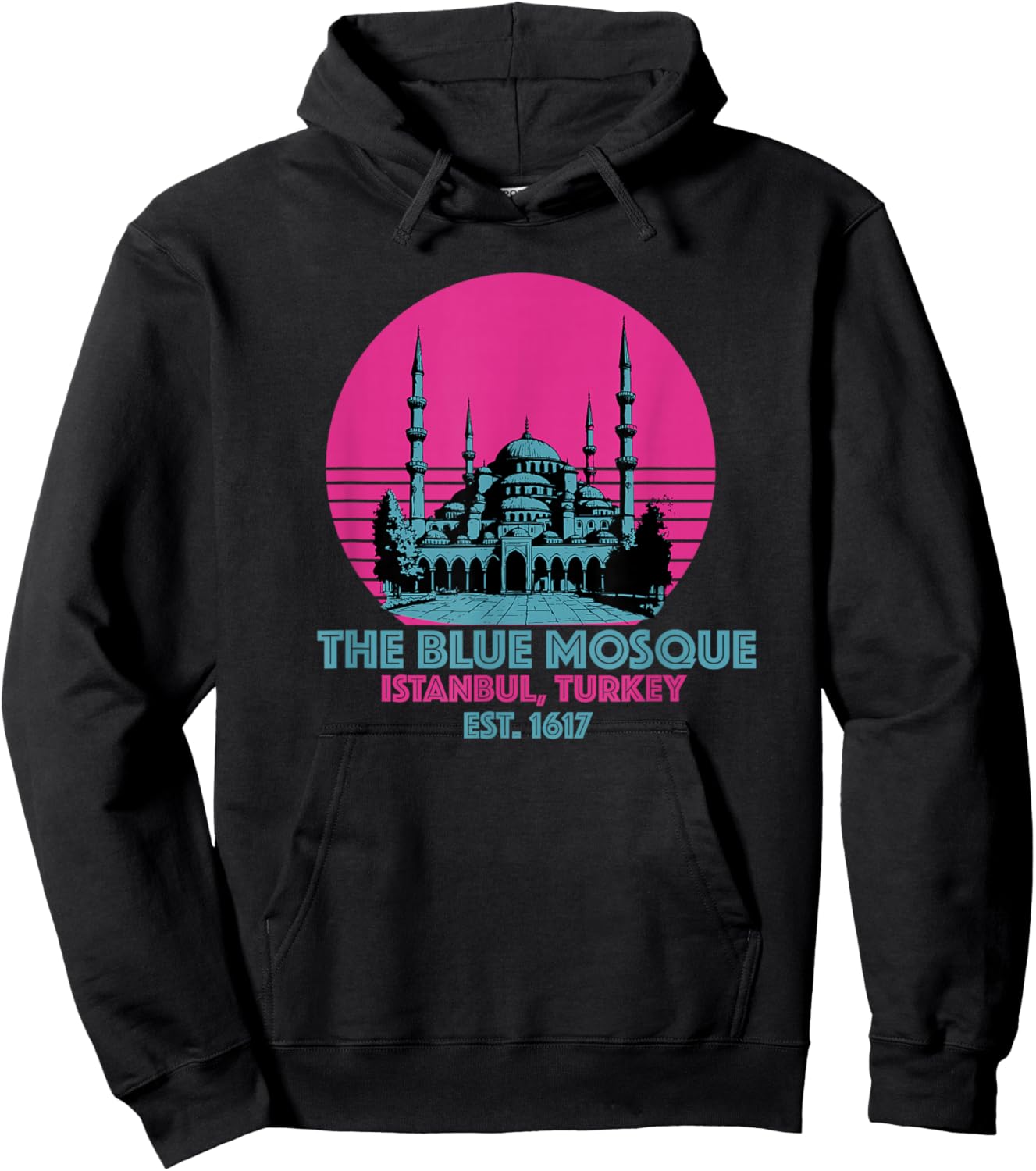 The Blue Mosque Istanbul Turkey Souvenir Sultan Ahmed Hoodie - Hoodie | Black