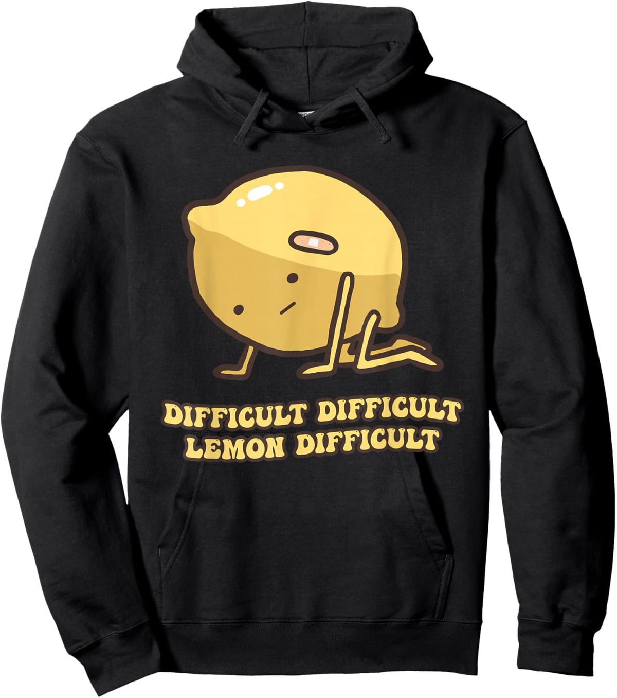 Difficult Difficult Lemon Difficult Funny Design Hoodie - Hoodie | Black