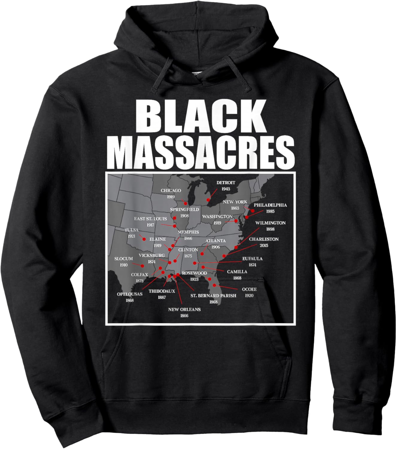 African American History Awareness Map Afro Women Men Hoodie - Hoodie | Black