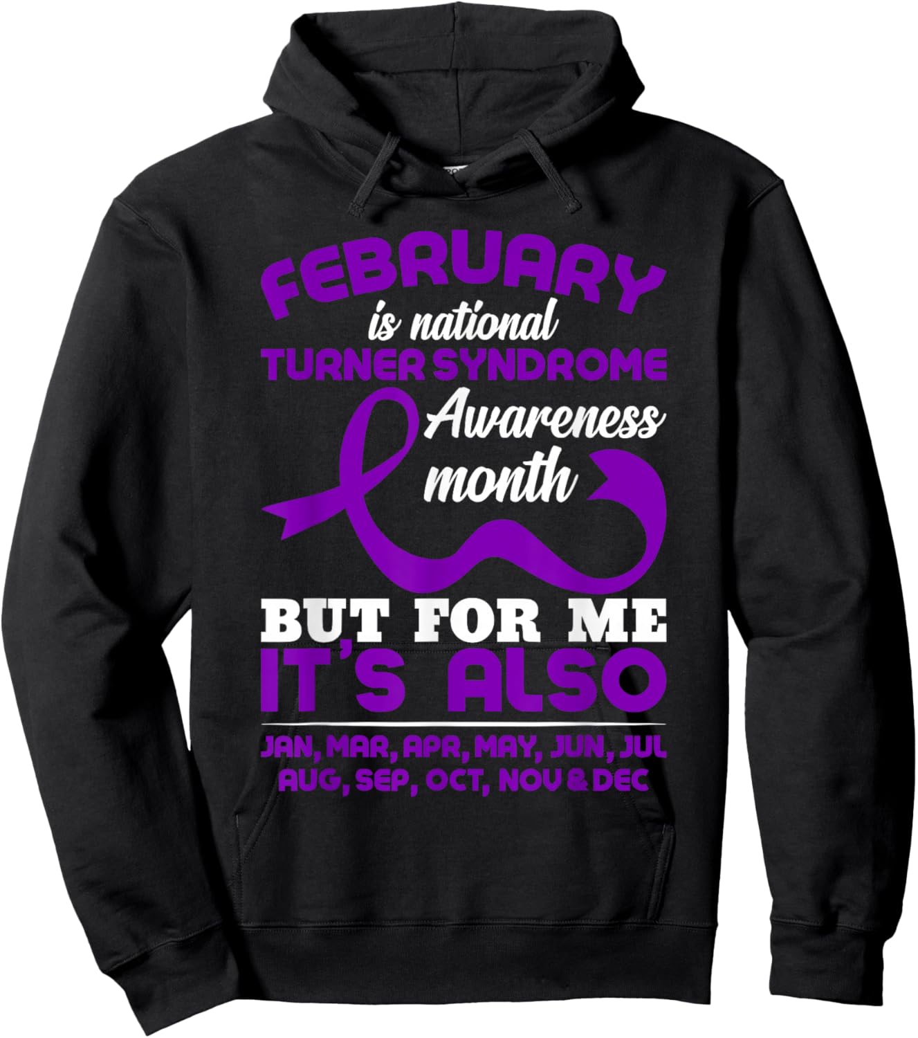 February Turner Syndrome Awareness Hoodie - Hoodie | Black