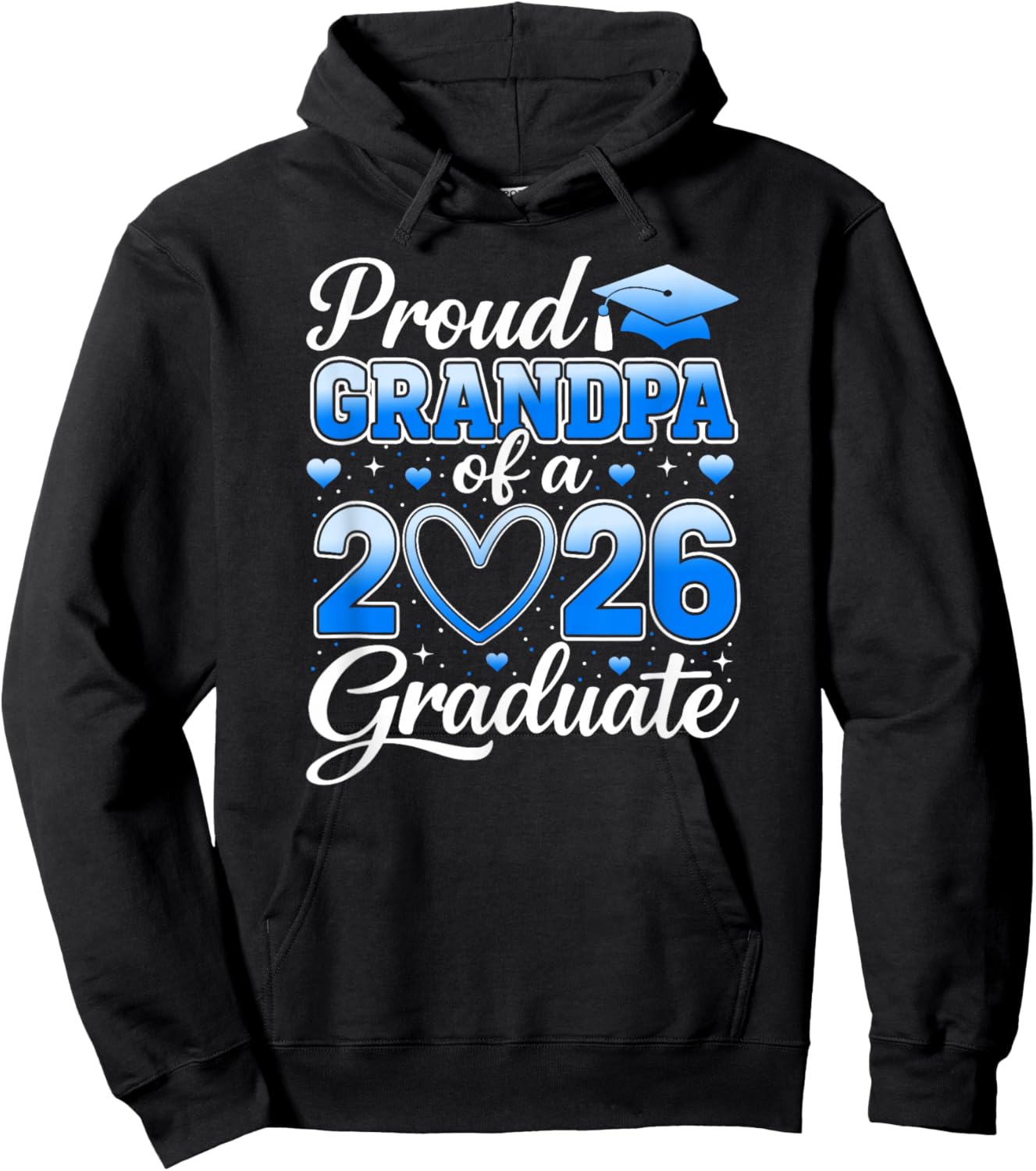 Proud Grandpa of A Class of 2026 Graduate Senior Graduation Hoodie - Hoodie | Black
