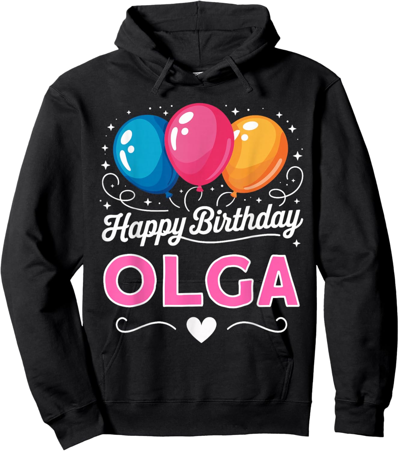 Happy Birthday Olga Hoodie - Hoodie | Black