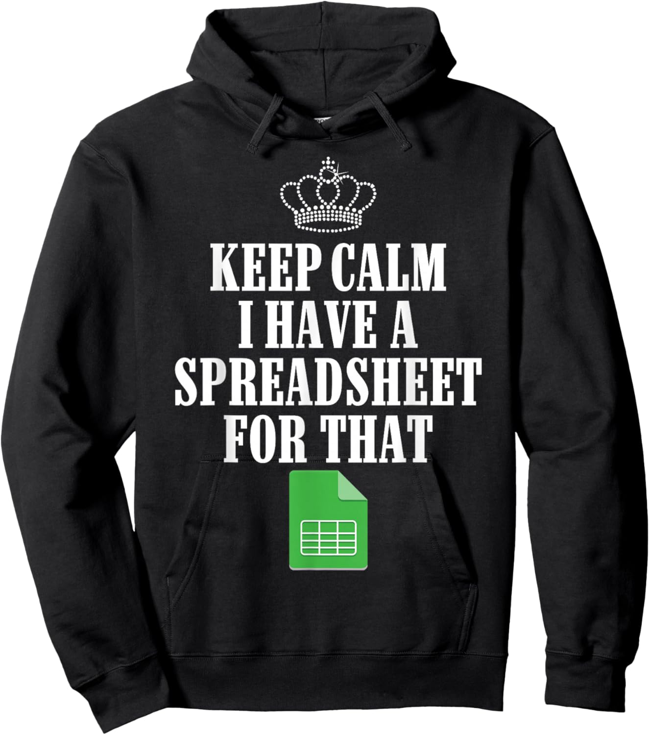 Funny Accounting Art Women Spreadsheets Accountant Hoodie - Hoodie | Black