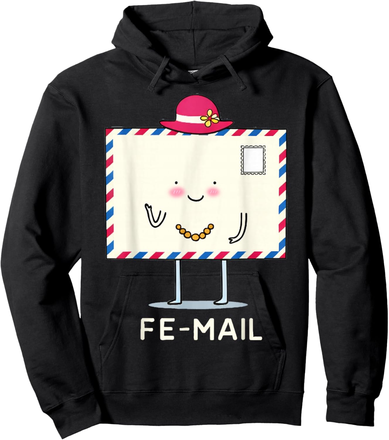 Funny Valentines Couple Matching Mail Fe-Mail Humor Pun Joke Hoodie - Hoodie | Black