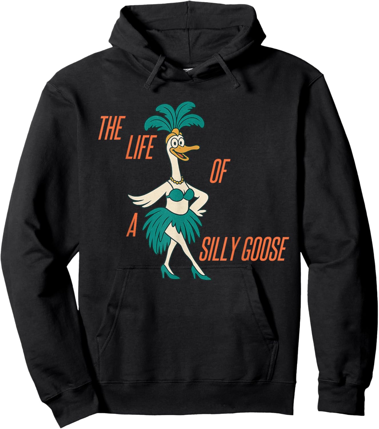 The Life of A Silly Goose Funny Trendy Meme Show Girl Hoodie - Hoodie | Black