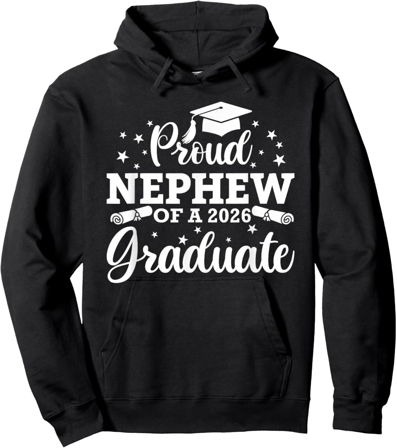 Proud Nephew of a 2026 Graduate Senior Graduation 2026 Hoodie - Hoodie | Black