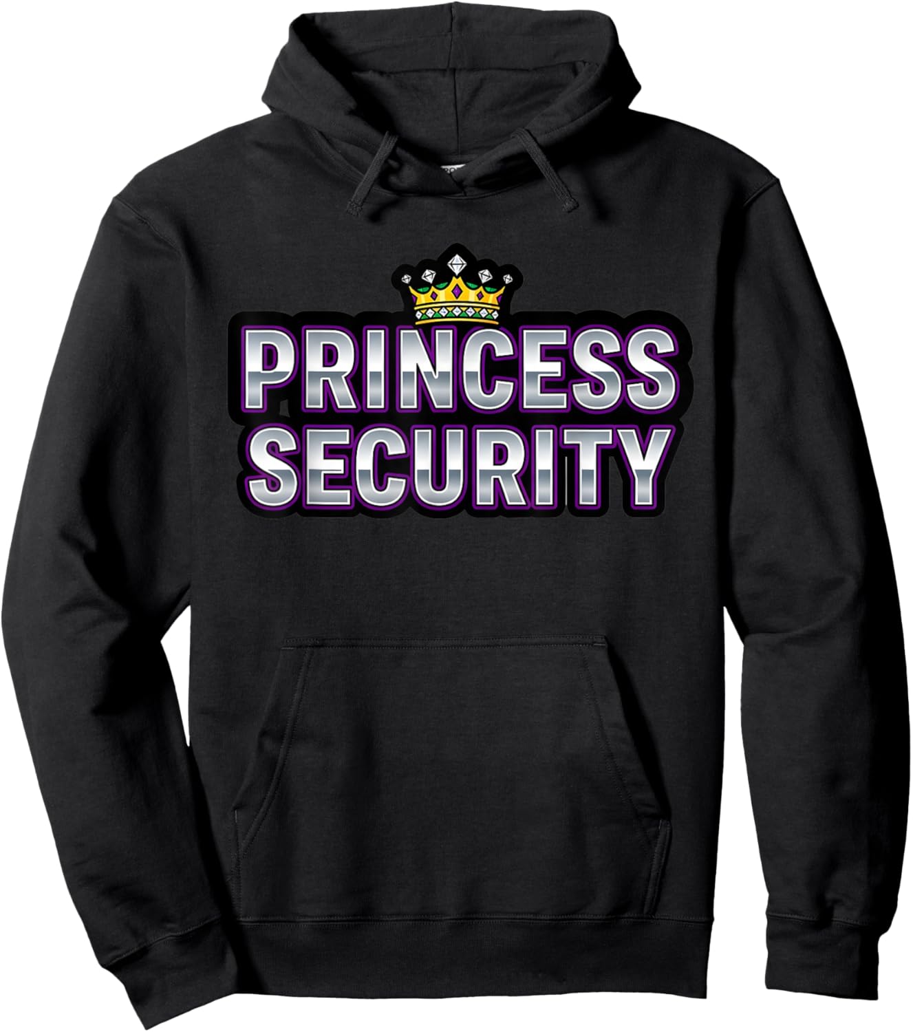 Princess Security Birthday Girls Cute Royal Matching Hoodie - Hoodie | Black
