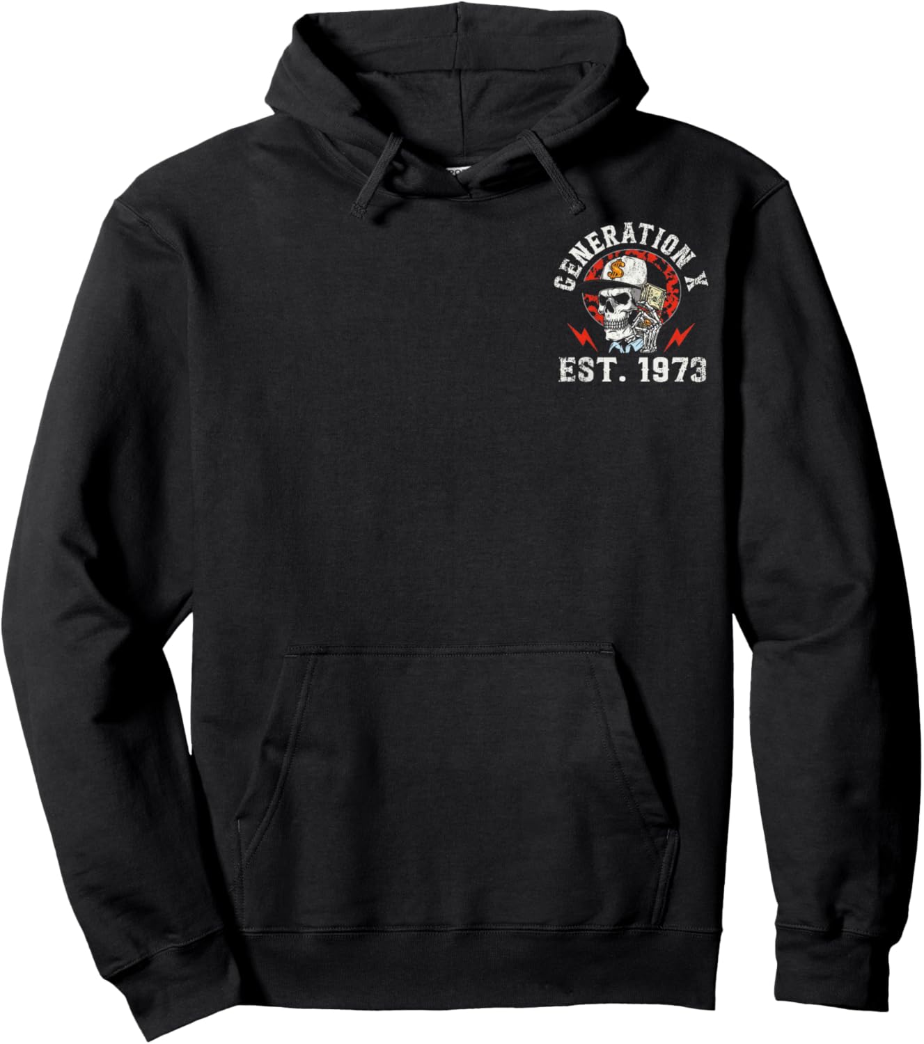 (2 Sided) Gen X 1973 Working Like Crazy to Support The Lazy Hoodie - Hoodie | Black