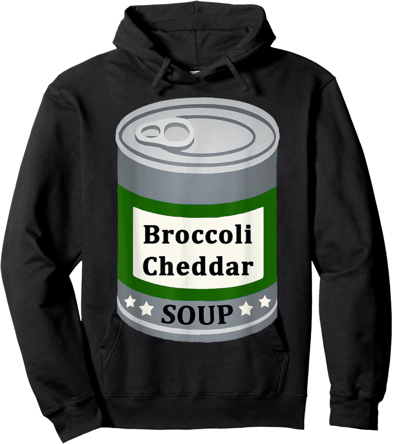 Broccoli Cheddar Canned Soup Fun Easy Lazy Halloween Costume Hoodie - Hoodie | Black