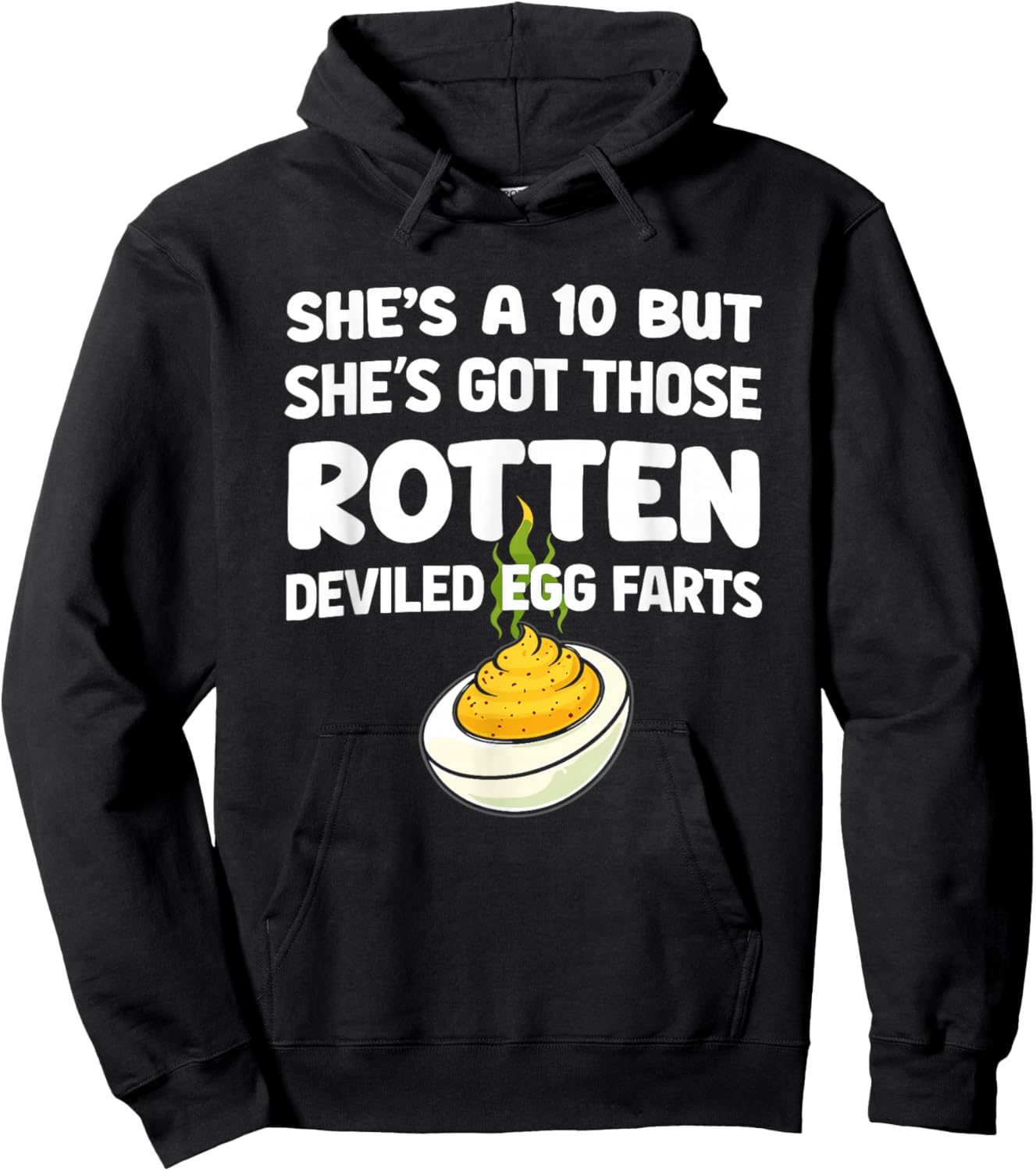 Funny Deviled Egg Fart Hoodie - Hoodie | Black