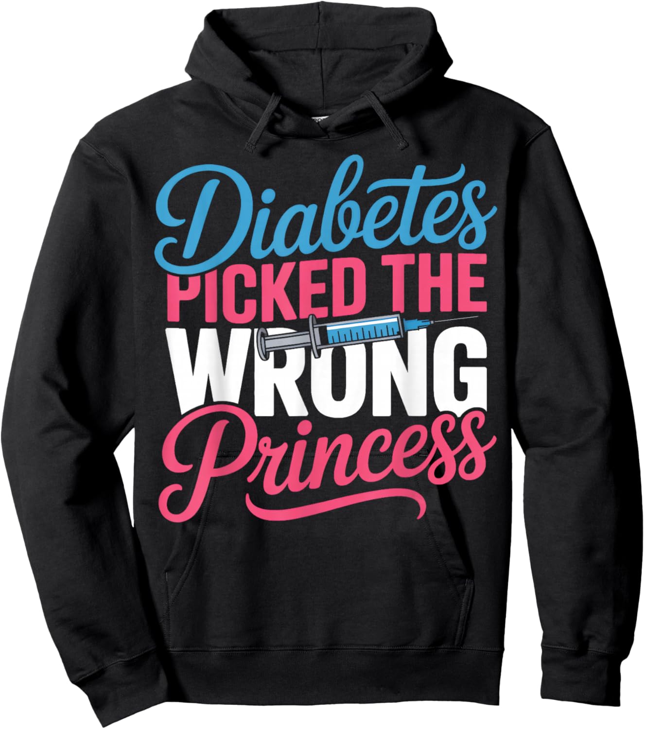 Type One Diabetes Picked The Wrong Princess Pride Hoodie - Hoodie | Black
