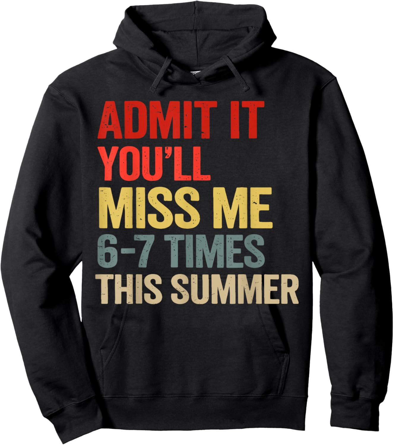 Last Day of School Teacher Vintage Funny 6-7 Meme for Summer Hoodie - Hoodie | Black