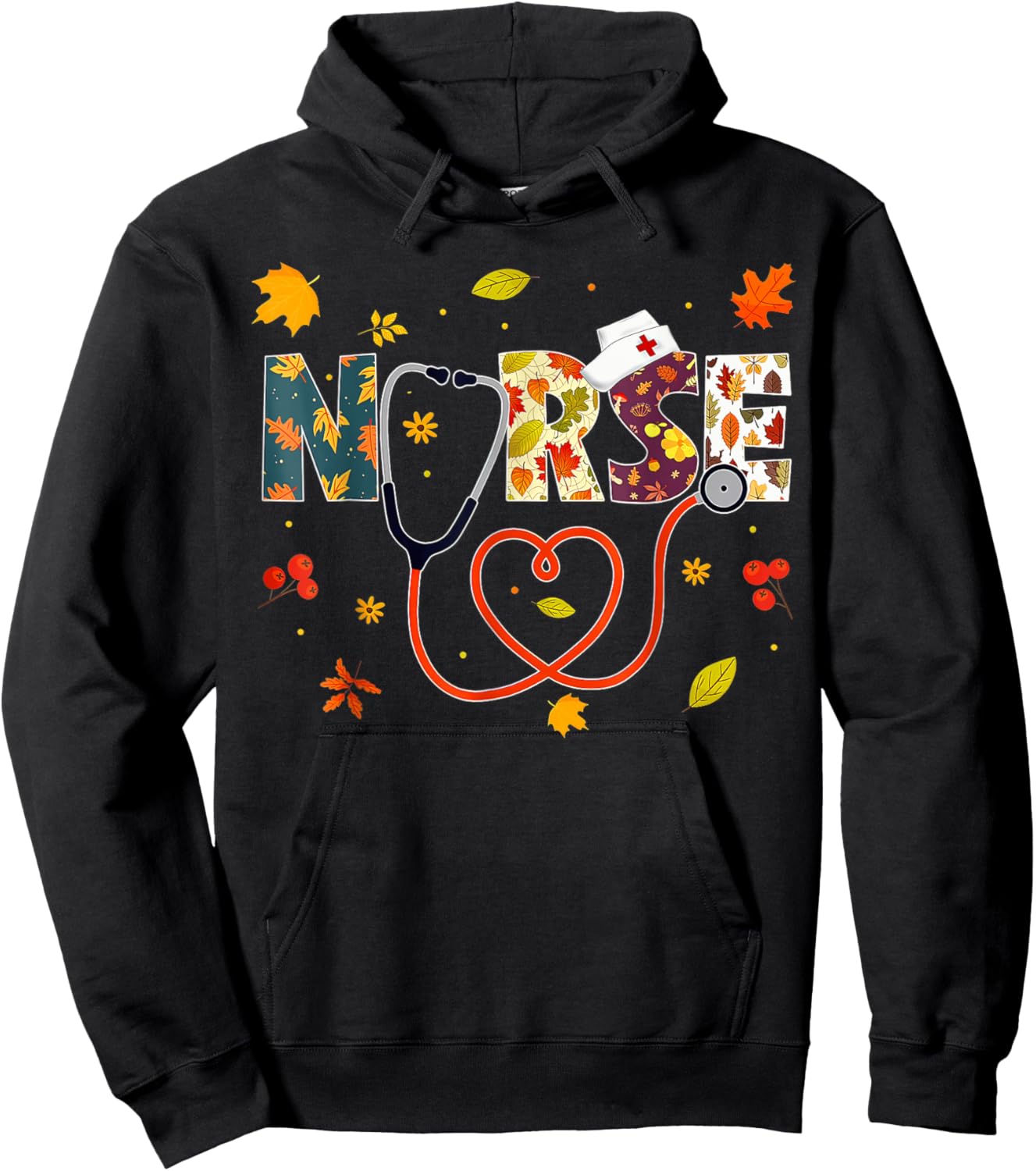 Turkey Day Nursing Thanksgiving Nurse Hoodie - Hoodie | Black