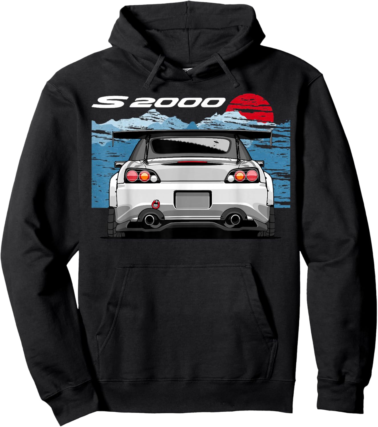 S2000 White JDM Graphic Retro Tuner Car Drift Racing Hoodie - Hoodie | Black