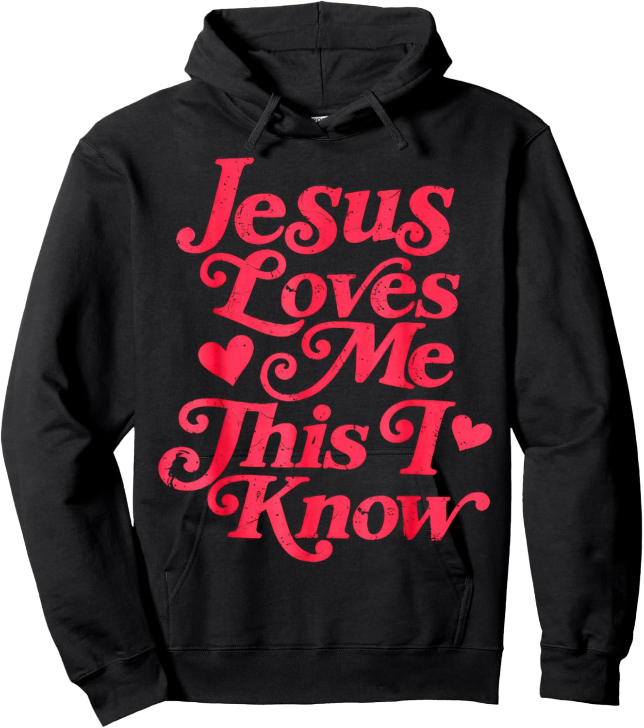 Christian Valentine, Jesus Loves Me This I Know Hoodie - Hoodie | Black