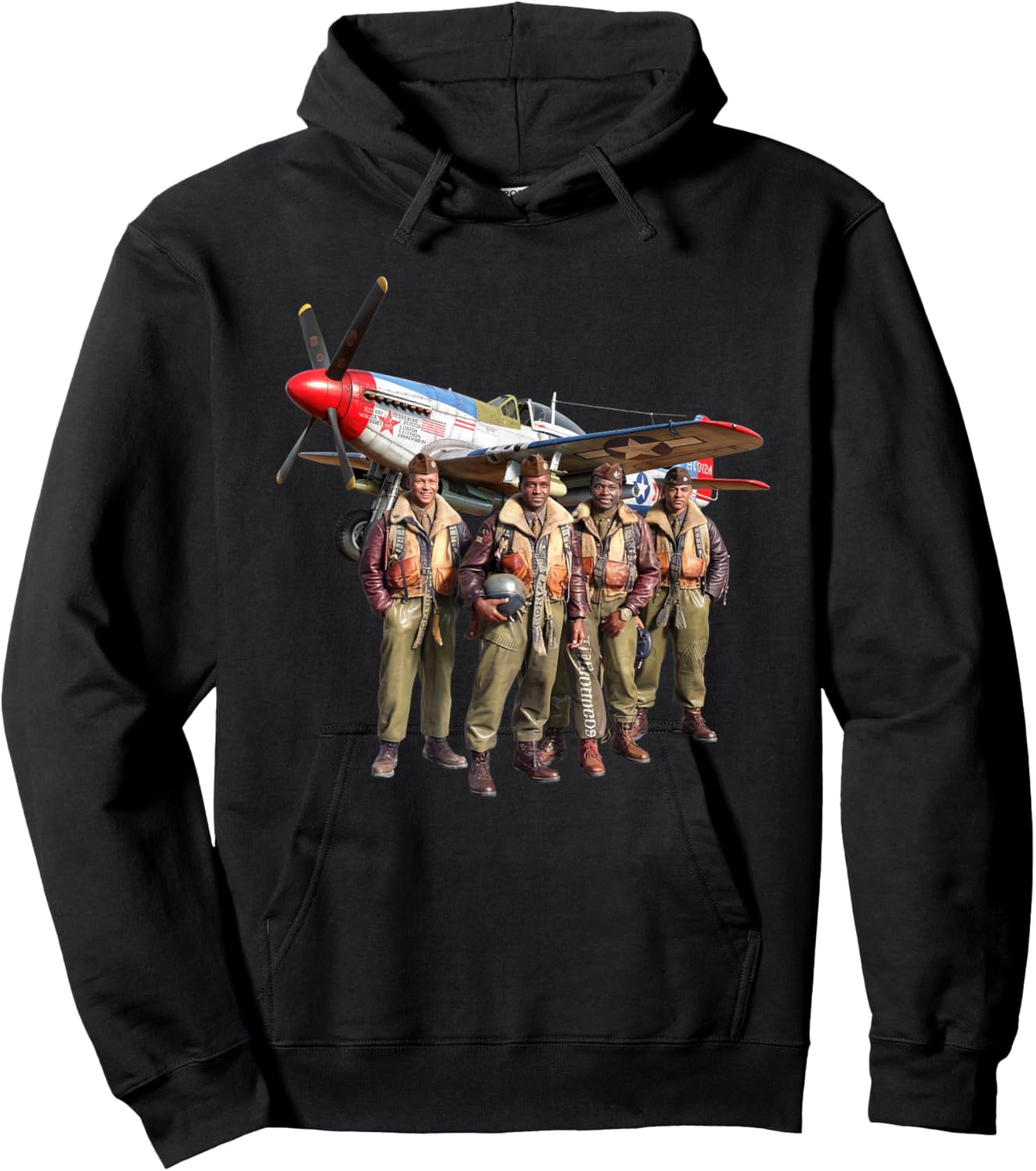 Retro Black Airmen Black History World War 2 Tuskegee Pilots Hoodie - Hoodie | Black