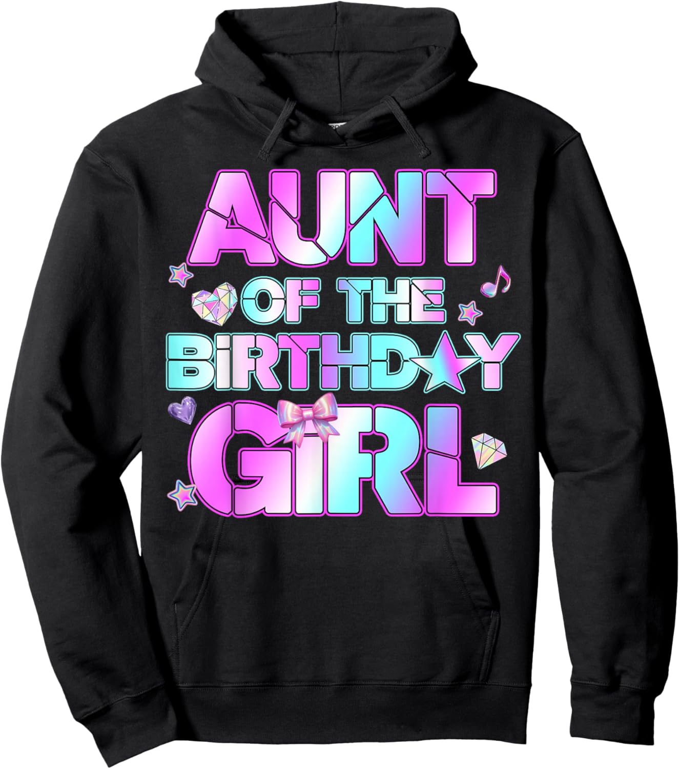 Aunt The Birthday Girl Kpop Family Birthday Party Girls Hoodie - Hoodie | Black
