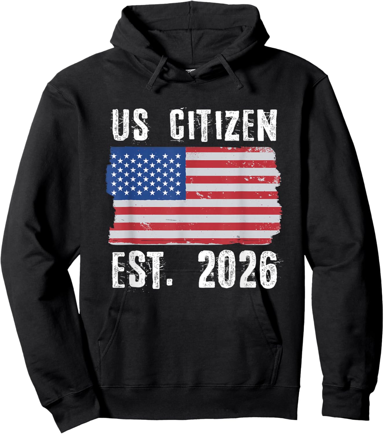 US Citizen Est. 2026 Citizenship New USA Citizen Hoodie - Hoodie | Black