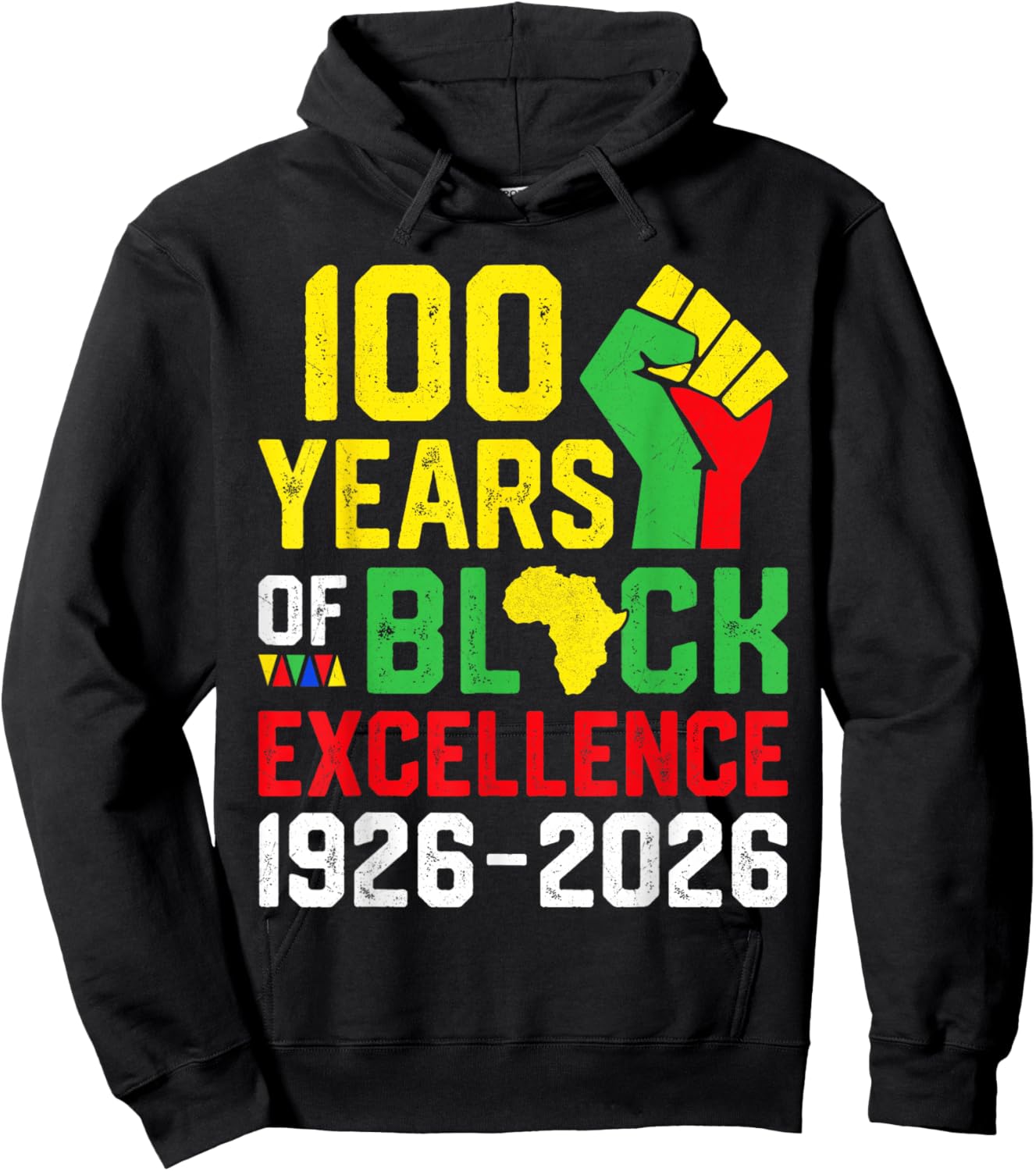 100 Years of Black Excellence Centennial Black History Month Hoodie - Hoodie | Black