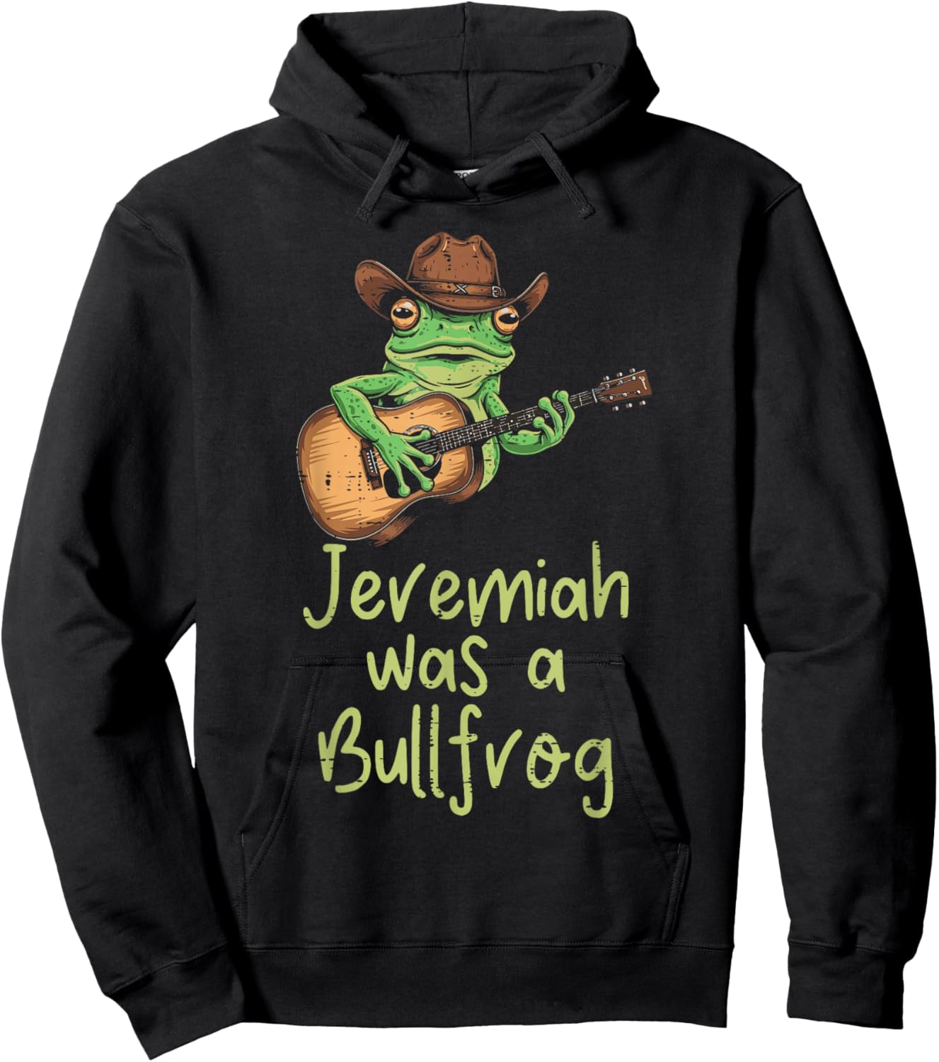 Frog Guitar Jeremiah was Bullfrog Funny Saying Men Women Kid Hoodie - Hoodie | Black