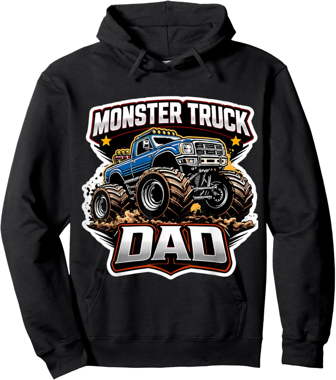 Monster Truck Dad Father's Day Papa Child Son Daughter Daddy Hoodie - Hoodie | Black