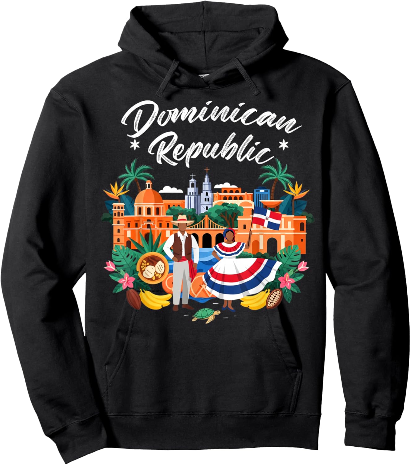 Dominican Flag Idea Kids Latin Heritage República Dominicana Hoodie - Hoodie | Black