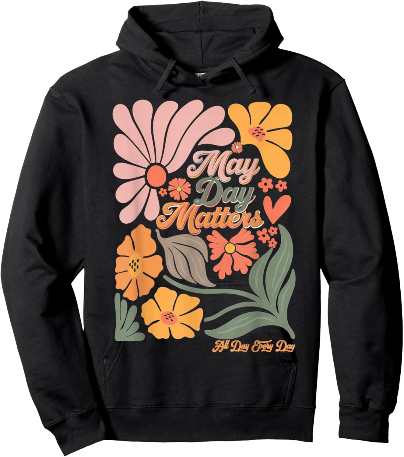 Boho May Day Matters Protest May Hoodie - Hoodie | Black