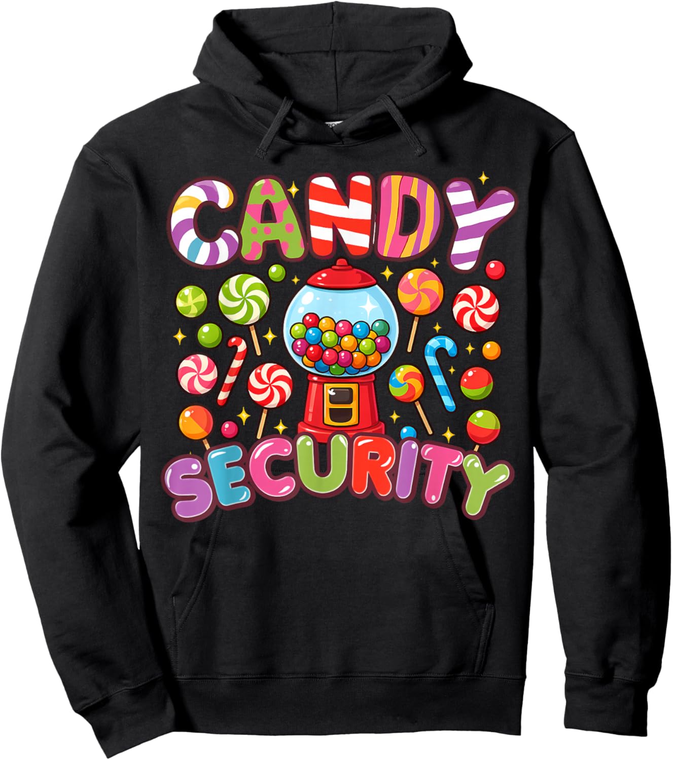 Candy Land Costume Women Candy Crew Funny Candy Security Hoodie - Hoodie | Black