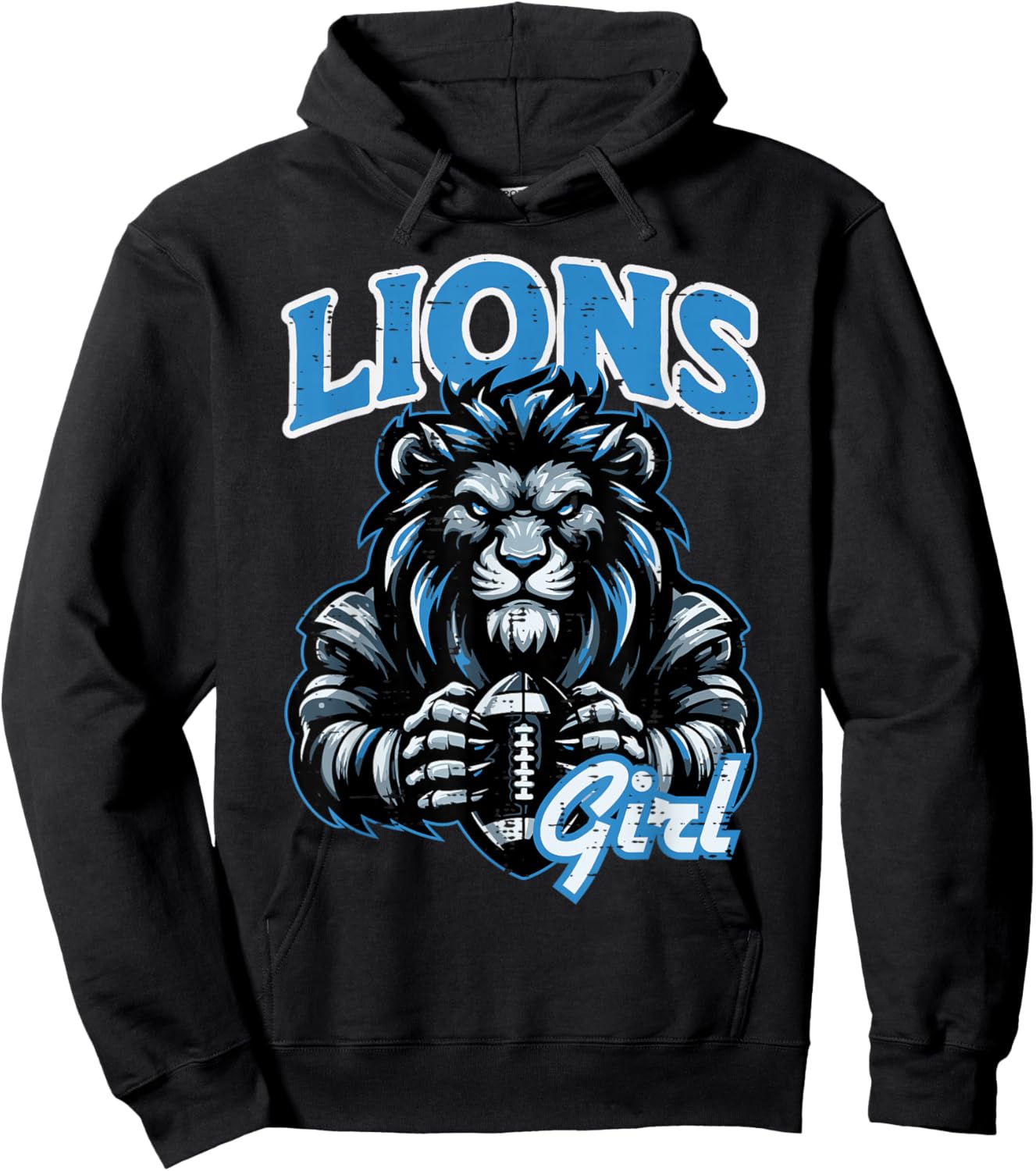 Lion Girl Women Kids Boys Girls Youth Men Teen Hoodie - Hoodie | Black