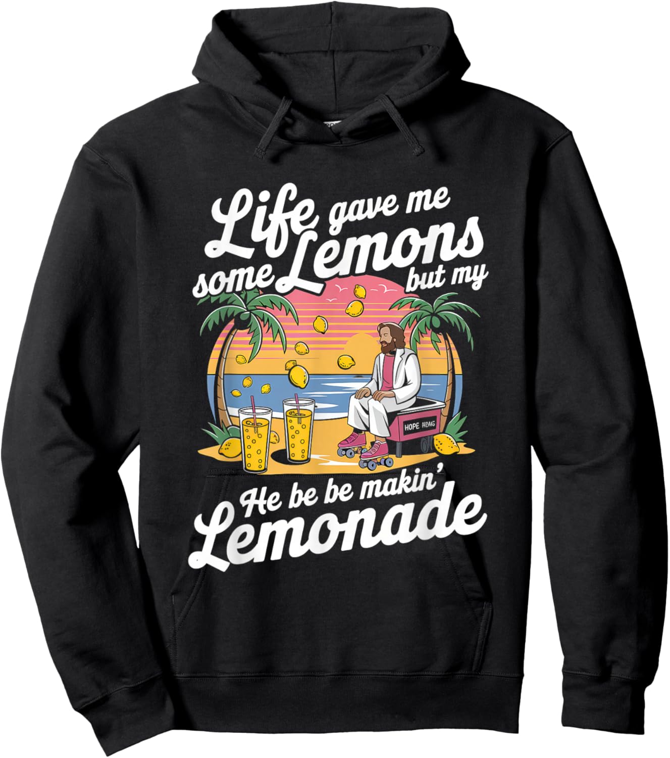 Life Gave Me Some Lemons Jesus Christian Cross Bible Hoodie - Hoodie | Black