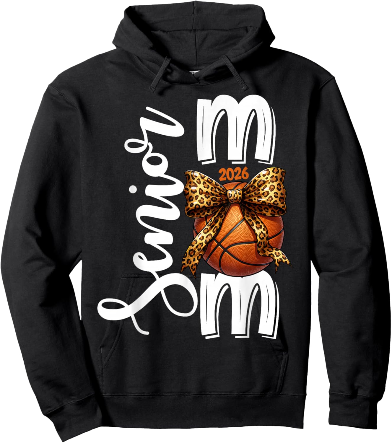 Senior Basketball Mom Class of 2026 Player Graduation Grad Hoodie - Hoodie | Black