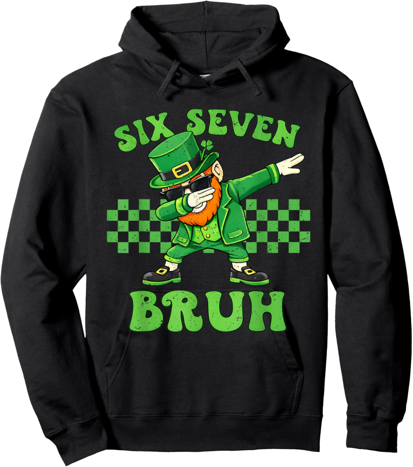 Six Seven Bruh St Patricks Day 6 7 Meme 67 Kids Youth Boys Hoodie - Hoodie | Black